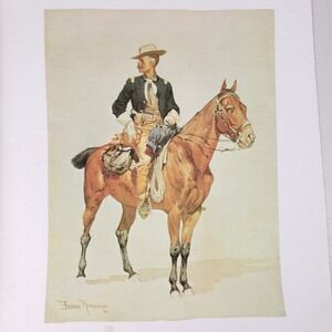 Frederic Remington Western Cavalry Canvas Print 11x14 Tan